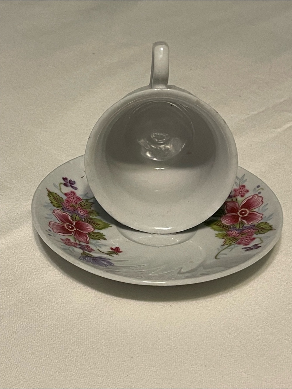 Vintage Floral Teacup Bird Feeder